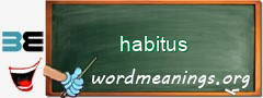 WordMeaning blackboard for habitus